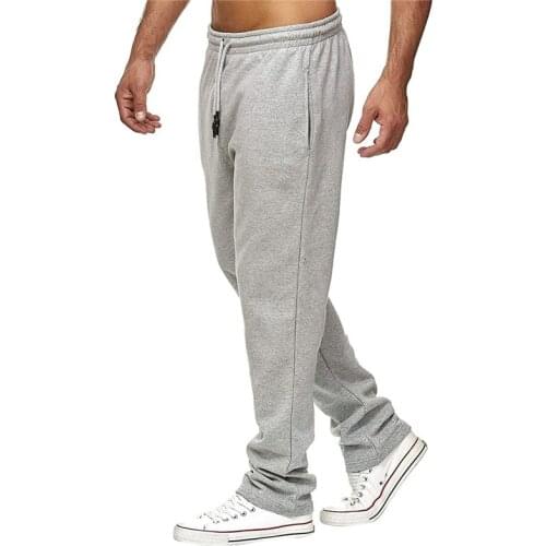 2021 Gothic Winter Thicken Men Drawstring Sweatpants Elastic Waist Casual Pants for Sport Exercise Solid Fleece Sweatpants Men