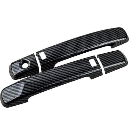 4Pcs/Set Car ABS Smart Side Door Handle Cover Trim Carbon Fiber Style Fit For Nissan Altima Coupe 2008 2009 2010 2011 2012 2013