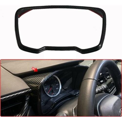 Car ABS Carbon Look Dashboard Panel Frame Cover Trim for Toyota Corolla Cross 2020 2021 Car Styling