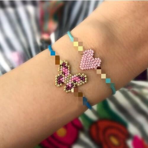 MIYUKI Bracelets For Women Bohemian Turkish Eye Butterfly Bracelet Girl Gift