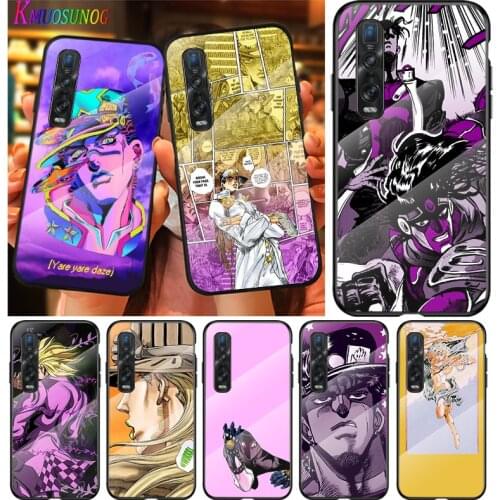 Jojo Bizarre Adventure For OPPO A9 2020 A52 Find X2 Lite Realme 7 7i C3 XT 6 5 Pro Tempered Glass Cover Phone Case