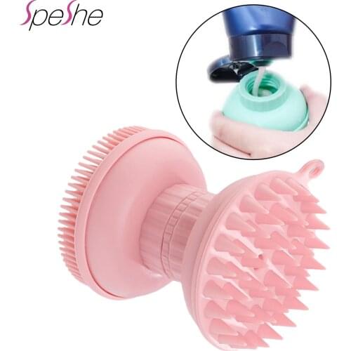 Double Head Silicone Face Head Body Scalp Brush Comb Hair Washing Anti-Dandruff Shampoo Brush Shower Bath Spa Slimming Massager
