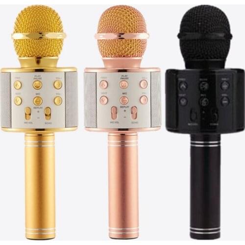 FGHGF mikrofon WS858 Bluetooth Wireless Condenser Magic Karaoke Microphone Mobile Phone Player MIC Speaker Record Music