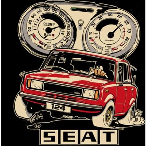 Spain SEAT 124 ROJO T-Shirt. Summer Cotton O-Neck Short Sleeve Mens T Shirt New S-3XL