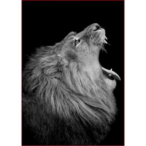 Oil Painting By Numbers Lion DIY Craft Kits On Canvas With Framed Picture For Drawing Adults Coloring By Numbers Decoration Wall