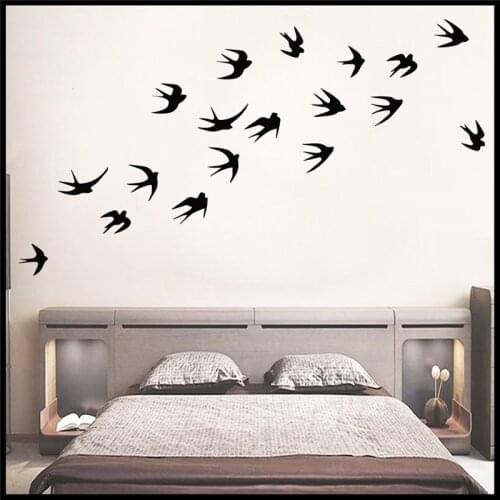 Creative Flying Bird Wall Stickers Home Decor Art Murals Kids Children Room Decals On Window Decorative Animals Wallpaper