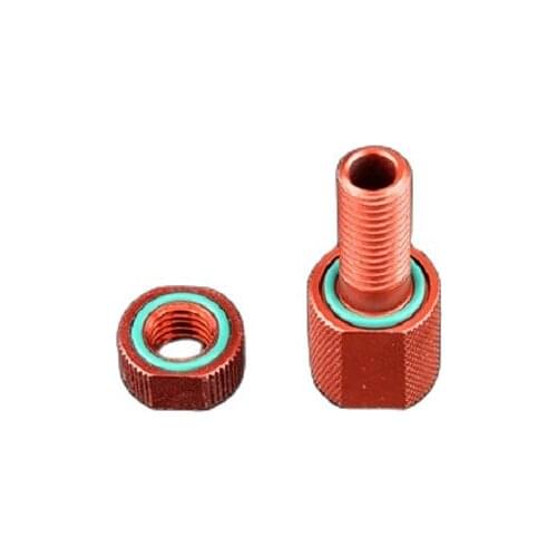 M10 sealed cabin threaded screw red large hole hollow screw waterproof thread bolt connector potting