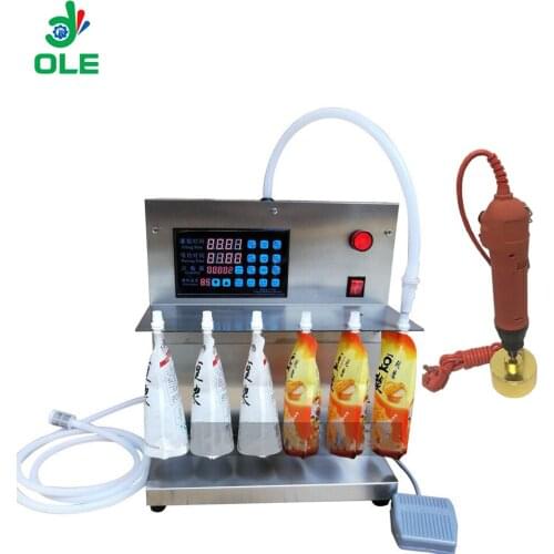 Small Nozzle Bag Stand Up Pouch Filler Machine Soybean Milk Filling and Sealing Machine
