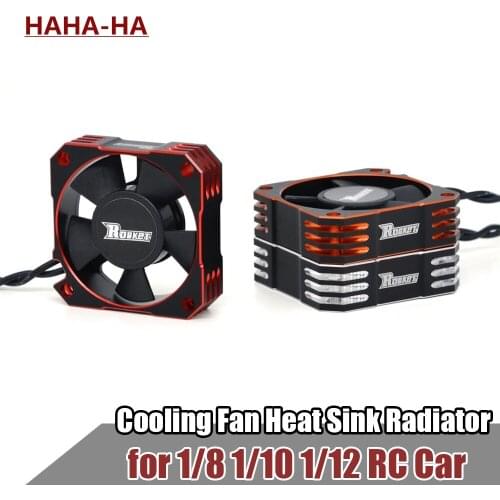 Metal Upgraded Rocket Cooling Fan Heat Sink Radiator 35MM/40MM/50MM for 1/8 1/10 1/12 RC Car 540 550 3650 3660 Motor ESC