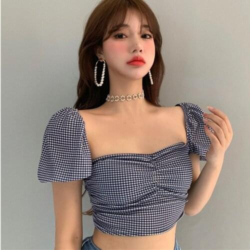 Блузки в клетку Missoov China At AliExpress