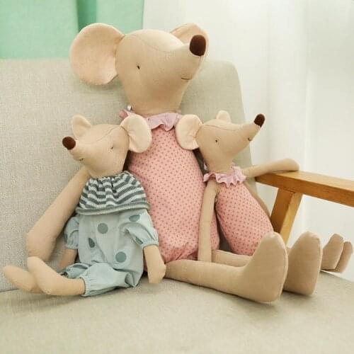 35-60cm Soft mouse Ragdoll Cute Mice Plush Toys Stuffed Animals Doll Baby Sleeping Toy Gifts