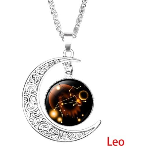 12 Twelve Constellations Necklace for Women Leo Cancer Taurus Pendant Lion Symbol Simple Ladies Jewelry moon Necklace Gifts