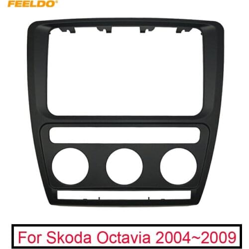 FEELDO Car 2DIN DVD/CD Radio Stereo Refitting Frame Facia Panel Trim For Skoda Octavia(2004~2009) With Auto Installtion Mount