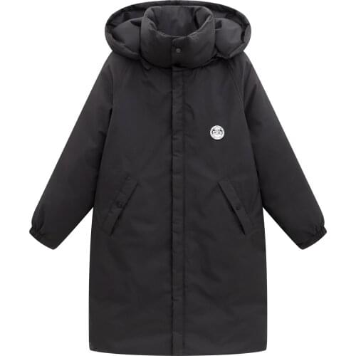 2021 Autumn Winter Coat Women Warm Long Loose Down Jackets Women Long sleeve Hooded Thick Down cotton Parka Women