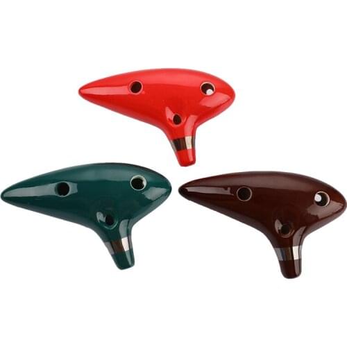 1PC 12 Holes Kiln-fired Ceramic Alto C Legend of Ocarina Flute of Time Ceramic