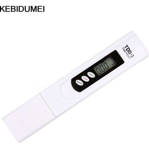 1pcs White Digital LCD Water Quality Purity Filter TDS Meter Tester 0-9999 PPM Temp Pen