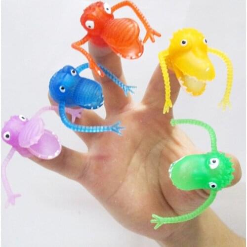 1Pcs Novel Plastic Finger Puppet Story Mini Dinosaur Toys With Small Finger Toys For Kids Children High Quality Color Random