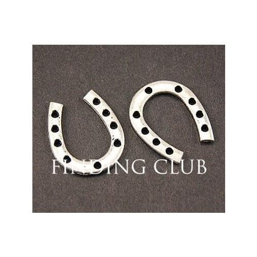 20 pcs 24x20mm Silver Color Luck Horseshoe Charm Connector A822