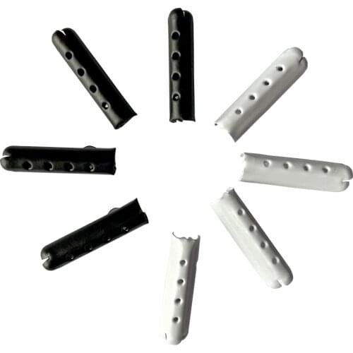 20 PCS 4x23mm Painting White Black Matt Metal Aglets for Shoelaces DIY Sneaker Kits Bullet Head