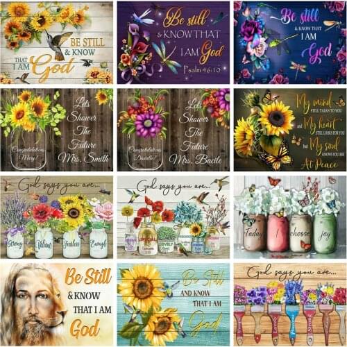 Huacan 5D Diamond Painting New Arrivals Text Flower Diamond Mosaic Embroidery Beads Sets Cartoon Modular Pictures Home Decor