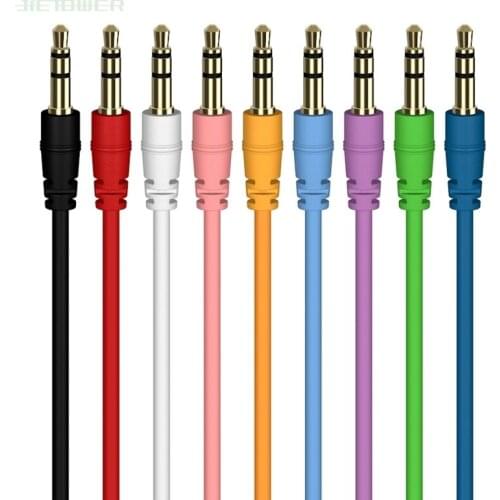 Aux Cable Male to Male Audio Cable color Car Audio 3 5mm Jack Plug Male To Male AUX Cable For Headphone MP3 2000pcs/lot