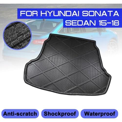 Car Floor Mat Carpet Rear Trunk Anti-mud Cover For Hyundai Sonata Sedan 2015 2016 2017 2018