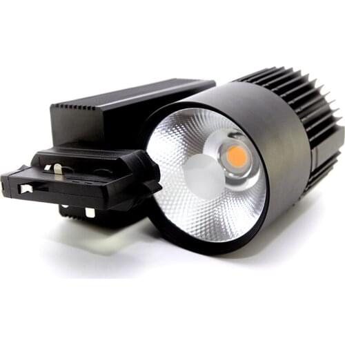 Free Shipping 10pcs LED Rail Lamps 35W COB LED Track Light Warm Cool White Dimmable 4 Wires Lines 3 Phase LED Track Spotlight