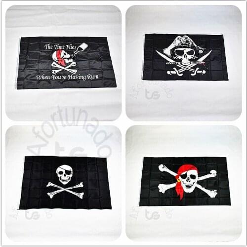 Skull Pirate 90*150cm 1piece Banner for meet Parade party Hanging National flag Skull Pirate Home Decorationbanner