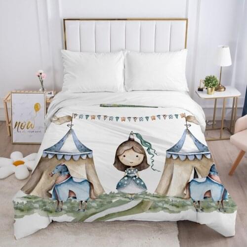 Cartoon Childrens Duvet cover Quilt/Blanket/Comfortable Case Bedding for kids baby girls 140x200 Single for Home princess