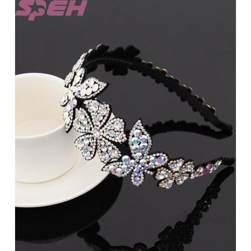 European and American fashion bridal headband foreign trade creative new diamond headband beautiful multifunctional