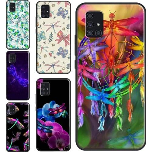 Colorful Dragonfly Case For Samsung A32 A52 A12 A42 A72 A02 A10 A20 S A40 A50 A70 A11 A31 A51 A71 A21S A20e