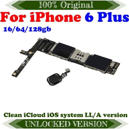 Factory unlocked for iphone 6 Plus 5.5inch Motherboard with/no Touch ID,100% Original With IOS system & full Chips logic board