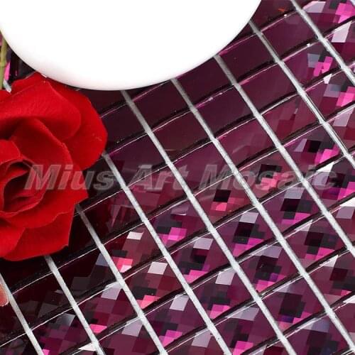 Lavender mosaic mirror tiles