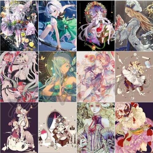 Cartoon Anime Diamond Painting Diy 5D Full Drill Cute Girl Mosaic Rhinestone Embroidery Cross Stitch Kits Home Decor Girls Gifts