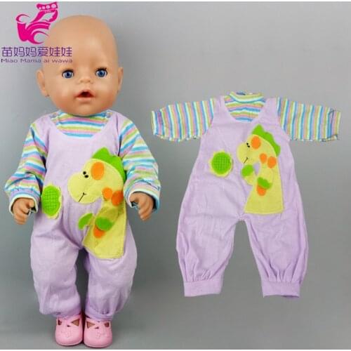 Doll Clothes Pants Cartoon Alpaca Pajamas for Baby Doll Clothes Sets for 18" Girl Dolls Coat
