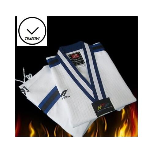 Long-sleeve WTF Doboks Autumn and Winter Taekwondo Clothes Child Adult Training Service Uniform 100% Cotton Comfortabel