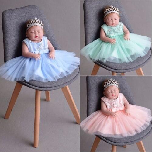 Flower Baby Girl Dresses Birthday Party Wedding Dresses Newborn Baptism Dress With Headband Toddlers Summer Dresses Girl Clothes