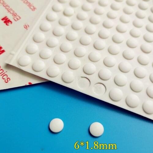 100PCS 6*1.8MM SELF ADHESIVE SOFT ANTI SLIP BUMPERS SILICONE RUBBER FEET PADS GREAT SILICA GEL SHOCK ABSORBER
