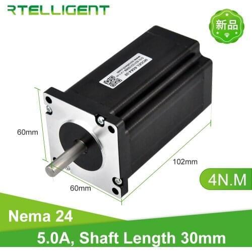 Rtelligent Nema 24 Stepper Motor 4.0N.M 4 lead 5A Shaft Length 30mm Shaft Diameter 8mm 6pcs 60A4-30 6pcs 60CM30X 6pcs 57CM23