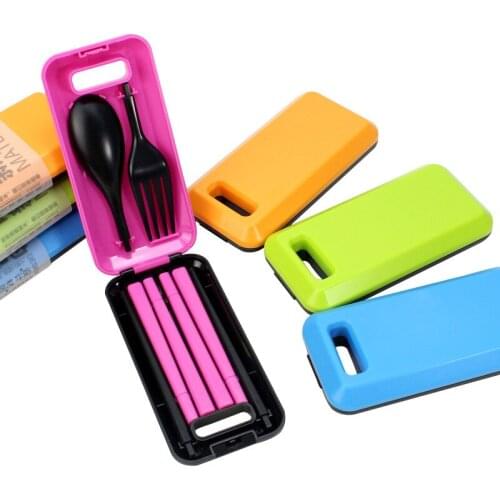 ABS Folding Portable Tableware Set Outdoor Bento Lunch Tools Can Be Customized Souvenirs Or Gifts With LOGO