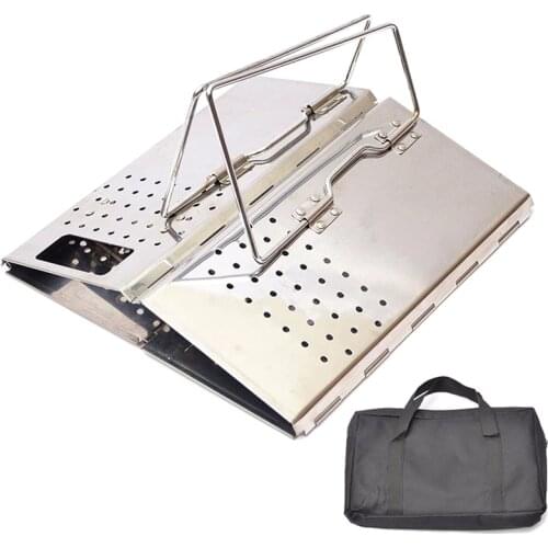 Charcoal Starter Stainless Steel Outdoor BBQ Grill Foldable Chimney Starter Barbecue Folding Grill Heating Stove