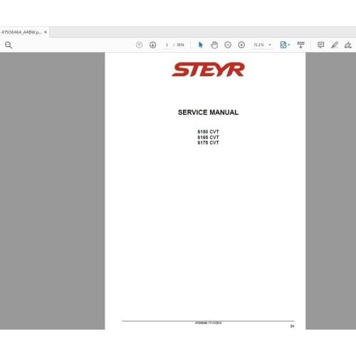 Steyr Tractor Agricultural Service Manual