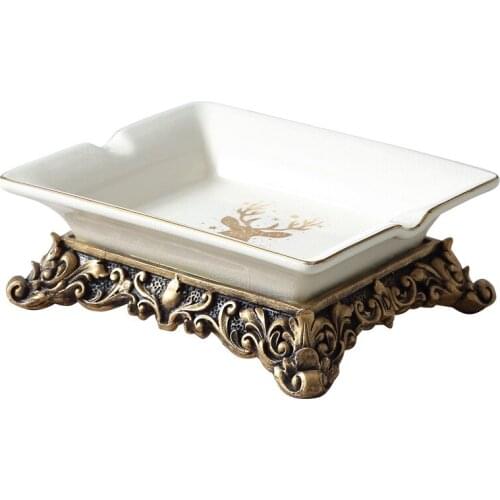 Creative American ceramic ashtray ornaments Fashion living room coffee table household ashtray cigar ashtray