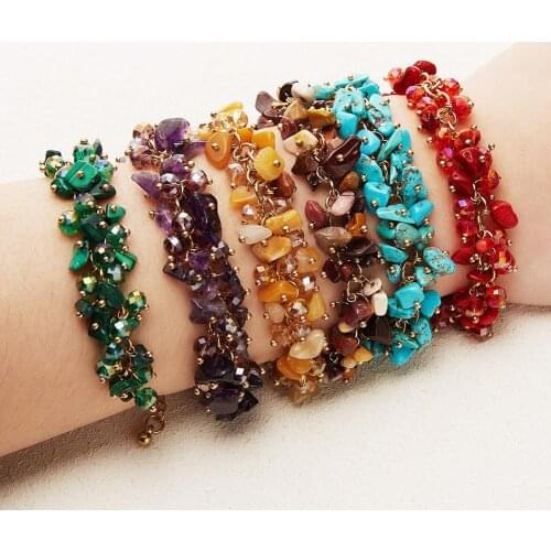 Fashion Stone Women Girl Bracelet Bangle Wrist Band Jewelry Party Holiday Gift Easter gifts woman accesories бижутерия винтаж