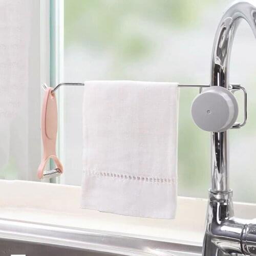 1 piece of kitchen faucet towel sponge holder sink crib hanging storage rack stainless steel shelf gadget bathroom storage