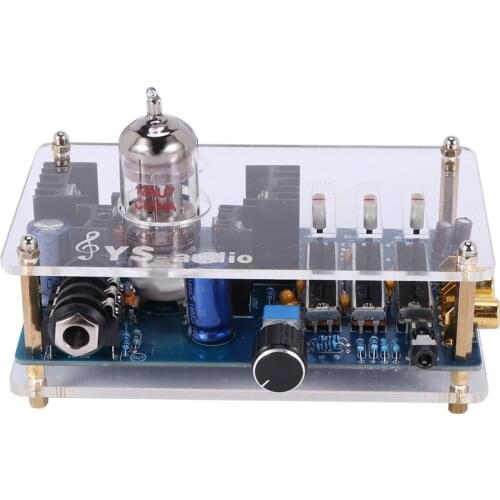 12AU7 Tube Headphone Amplifier Stereo Class A Audio Amp Tube Preamplifier Amplifier With Tone Adjustment For Home