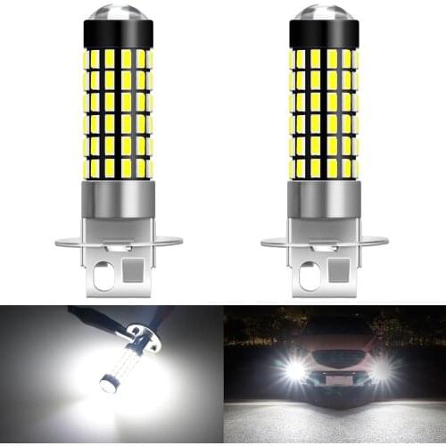 2pcs Katur H3 Led Fog LED Driving Running Light Lamp Bulbs SMD Chips H3 Auto External Lights For Cars 800Lm Led 12 Volts