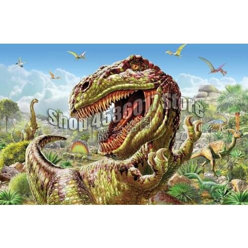5d Diy Diamond Painting Full Cross Stitch Diamond Mosaic T-Rex and Dinosaurs animals Art Paintings Home Decor Christmas gifts