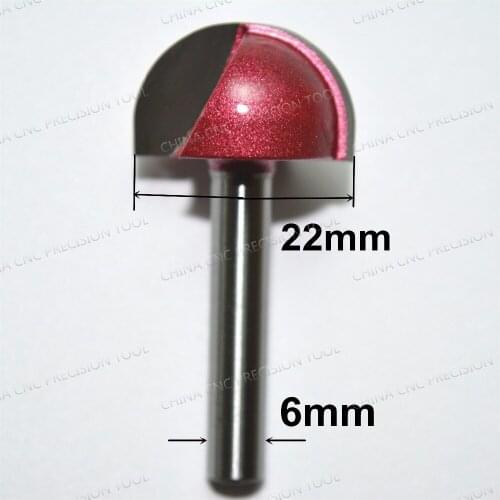 6mm*22mm,Freeshipping CNC solid carbide End Mill,tungsten steel woodworking insert router bit,wood tools,Round Bottom Milling