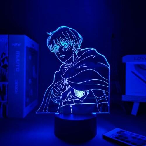 Anime Lamp Attack on Titan 4 Armin Arlert Childrens Night Light Home Decor USB Light Led Panel Lights For Home Table Lamp For